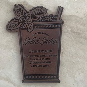 Clayton & Crume Louisville, Kentucky, Handcrafted Leather Coaster,Mint Julep (1)